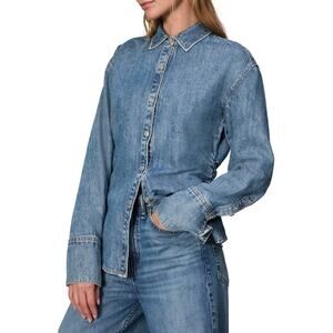 Women's Denim Button-Up Shirt
